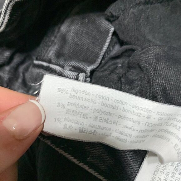 Zara womens solid black boot cut high rise jeans denim 6 small - Picture 4 of 4